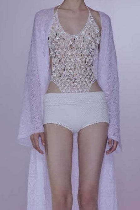 SWAYING/KNIT Waist Lace Boxer SW22SSB35 White